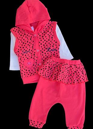 Костюм 2в1: кофта, штани "sweet love", бавовна тм "rozalinda"