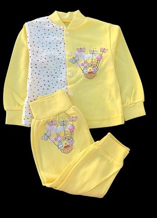 Костюм 2 в 1: кофта, штани "принт", інтерлок тм "happy tot"