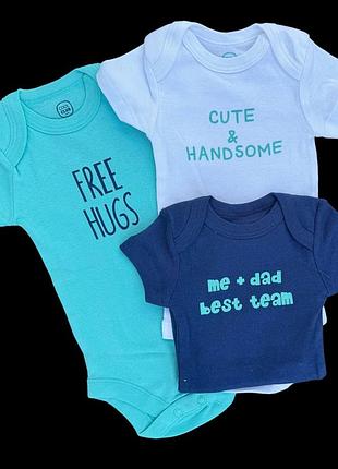 Боди-футболка, хлопок тм "cool club" (62 см) ментоловый