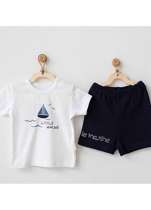 Костюм 2в1: футболка, шорти "summer", бавовна тм "andy wawa"