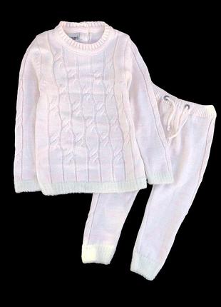 Костюм 2в1: свитшот, брюки "зайчонок", акрил, шерсть тм "cloudy" 92 см