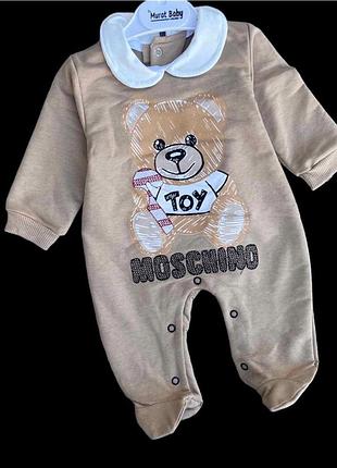 Ромпер "toy", двунитка тм "murat baby" 56-62 см