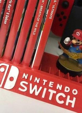 Держатель подставка для игровых дисков 12 игр nintendo switch для детей и взрослых