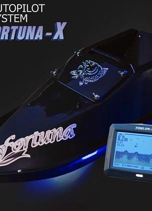 Кораблик фортуна з gps автопілотом fortuna x та ехолотом toslon300 на 34000mah