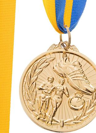 Медаль спортивная с лентой бег c-7014 золотой (33660060), sp-sport