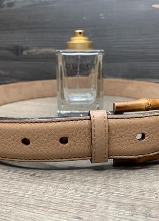 Элегантный женский ремень gucci с бамбуковой пряжкой