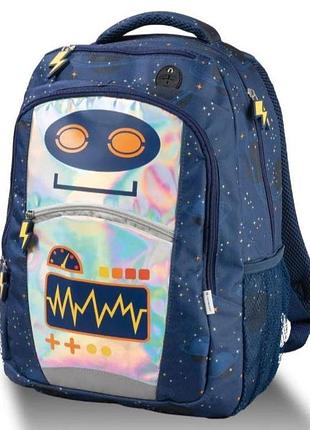 Легкий школьный рюкзак с роботом topmove 16l синий