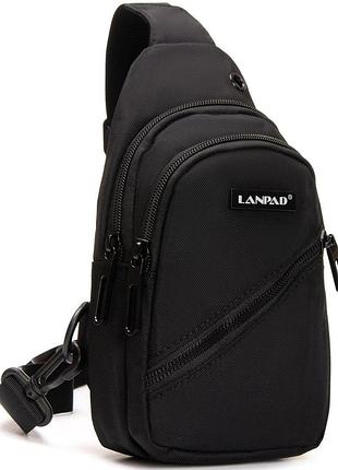 Небольшая сумка слинг lanpad тканевая, черный