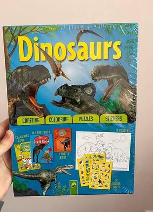 Набір для творчості dinosaurs crafting, colouring, puzzles, stickers