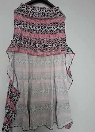 Асимметричная юбка мини макси