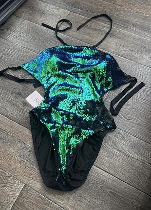 Купальник суцільний паєтки