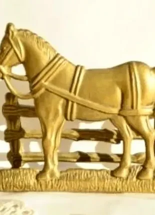 Старовинна підставка для корекції (листів, паперів) у формі коня, бронзи. конячка.