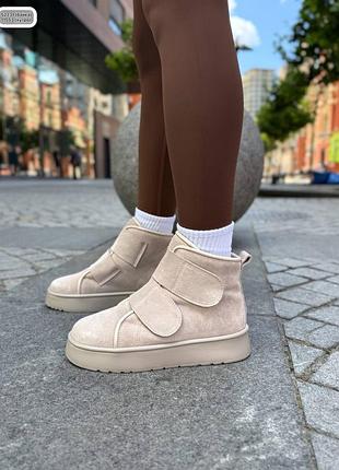 Черевики polly моко натуральна замша, демі/зима