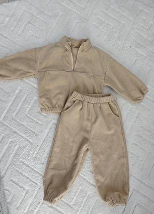 Плюшевый флисовый костюм 98-104см