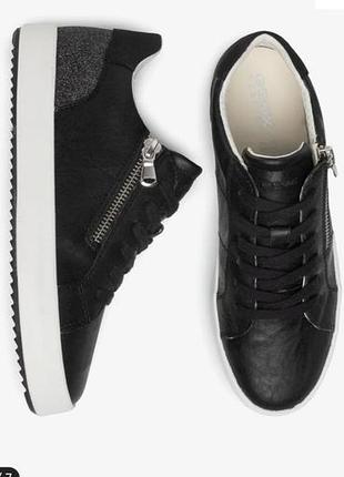 Кроссовки черные кожаные geox