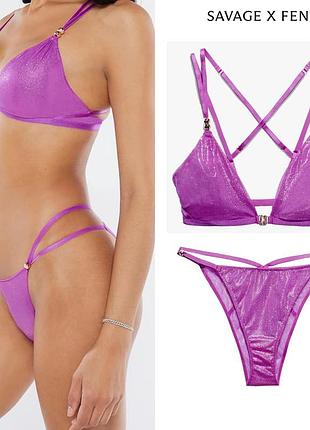 Комплект білизни блискуча ліф бра трусики