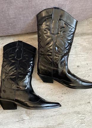 Новые кожаные шикарные парни казаки 41-42 р
