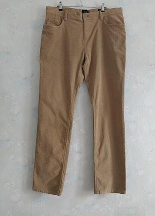 Брюки мужские c&amp;a вельветовые, xl 50р., коричневые, хлопок, вельвет