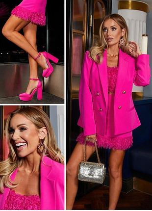 Пиджак, жакет, блейзер, фуксия