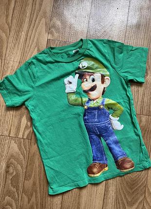 Зелена футболка mario h&m next