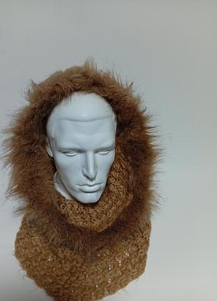 Хомут, капюшон 
темно бежевый цвет