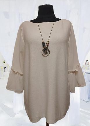 Віскозний трикотажний светр блуза великого розміру