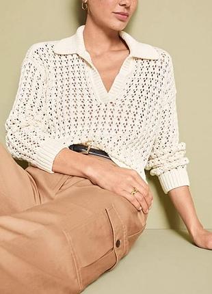 Жіночий в'язаний светр кроше/джемпер