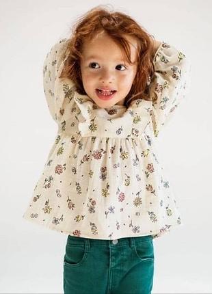 Классная муслиновая блуза zara, блуза, блузка, кофта