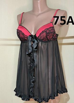 75а 75a эротическое белье платья - пеньюар соблазнительная ночная рубашка с вшильной чашкой