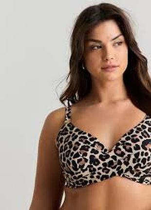 Верх від купальника роздільного бюст чашка 100 f g 44 f g чорний на кісточках