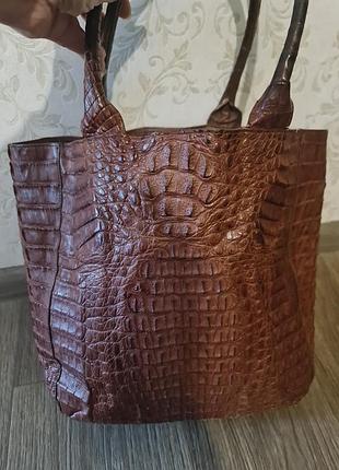 Сумка из кожи крокодила крокодил