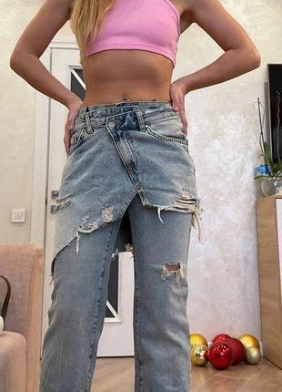 Популярні джинси юбка zara xs