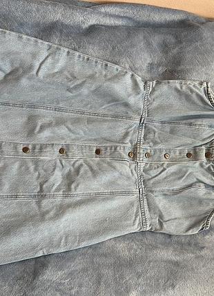 Джинсовий комбінезон на металевих застібках