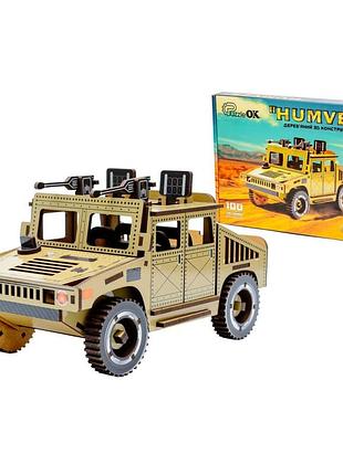Деревянный 3d конструктор "humvee" puz-00927, 100 деталей