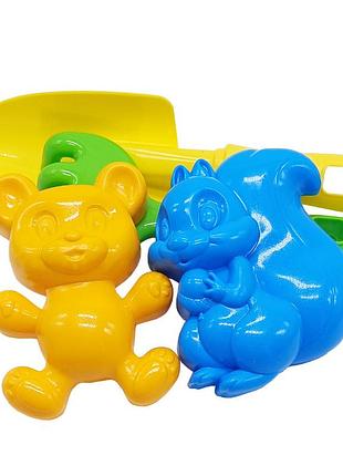 Набор для песочницы "ромашка №4" 1128 лопатка, грабли, пасочки