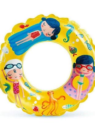 Детский надувной круг "рыбки" 59242(yellow) желтый 61 см