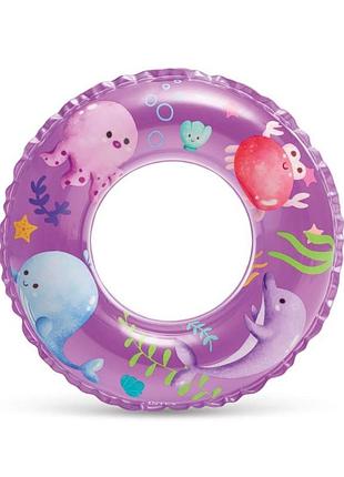 Детский надувной круг "рыбки" 59242(violet) фиолетовый 61 см