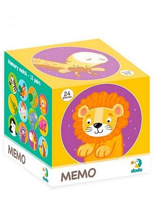 Детская настольная игра мемо "дикие животные" dodo 300157 от 3-х лет