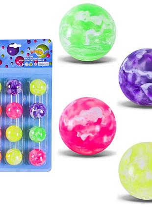 Мяч прыгунок "блестящий" pr2508 в наборе 12 штук