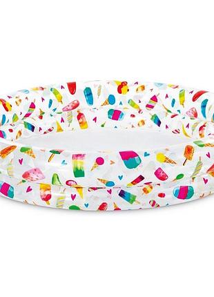 Детский надувной бассейн "мороженое" 59421-2, 122 х 25 см 105 л