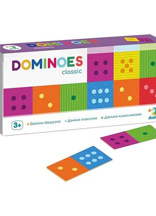 Настольная игра домино классическое dodo 300225, 28 карточек