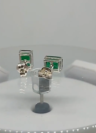 Изысканные серьги "emerald" 4