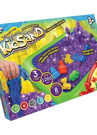 Кинетический песок kіdsand набор 8096dt, 1200 г песка и песочница