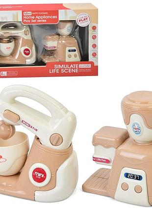 Детская бытовая техника "миксер-кофемашина" e05 механический вращающийся венчик