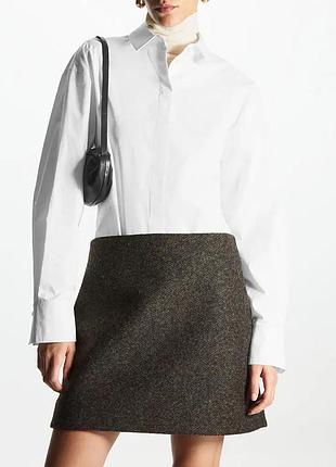 Фірмова вовняна міні спідниця cos з нових колекцій