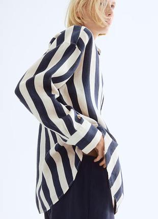 Сорочка оверсайз жіноча з льону h&m розмір l