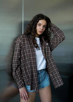 Сорочка у клітинку 100% бавовна