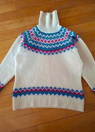 Свитер с высоким горлом шерсть munrospun