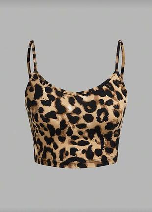 🥰 топ майка в леопардовий принт shein xl