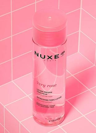 Тонізувальний лосьйон nuxe very rose refreshing tonic